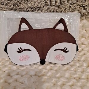 Charming Brown and White Fox Sleep Mask